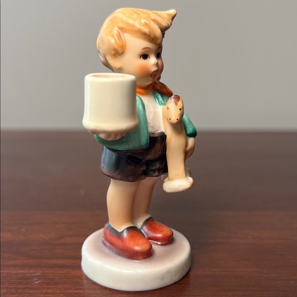 Vintage Goebel West Germany Hummel Boy With Horse Figurine Candleholder 117 3.5" - Picture 4 of 6